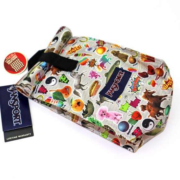 JanSport Multi Stickers Rolltop Lunch Bag, New With Tags - Picture 2 of 5